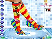 Striped Flats free online fashion game, shoe design and dress-up game, customize striped shoes on PlayArcadeHub