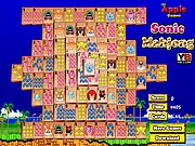 Free online game Sonic Mahjong tile-matching puzzle with Sonic characters on PlayArcadeHub