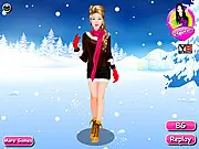 Barbie Winter Girl Dress Up free online fashion and makeover game