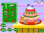 Play Frozen Christmas Cake free game, decorating a festive Christmas cake with colorful layers and holiday candy.