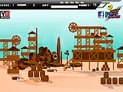 Shooting Time Gangster Assault free online game, a fast-paced shooter where a gun is aimed at rival gangster enemies.