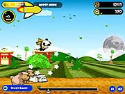 Free online game Rocket Panda Flying Cookie Quest launcher gameplay with Rocket Badger on PlayArcadeHub