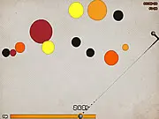 Screenshot of Longer online game showing a ball traveling and hitting a wall for a bonus