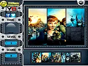 The Epic Sliding Puzzle game grid showing scrambled square tiles that must be slid to reconstruct the picture from the movie 'Epic.'