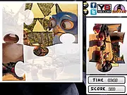 Screenshot of Zambezia Jigsaw Puzzle free game showing a colorful scene from the movie broken into puzzle pieces