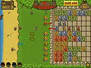Click Battle TD gameplay screenshot, tower defense game with wizard color matching, free online strategy game.