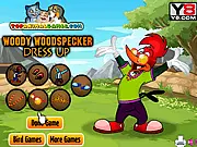 Woody Woodpecker Dress Up free online game, classic cartoon character styling on PlayArcadeHub