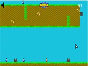 Potato Run! free online classic arcade game showing the character John running to collect potatoes