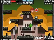 Play Mine Hero online game free, two-player arcade game, shoot bubbles and mines, action puzzle game