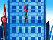 Free online Spiderman Climb arcade action game where you dodge and shoot falling debris