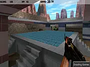 Counter Strike Day Dare free shooting game screenshot with a player aiming an AK47 at targets