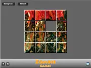 Zombie Game Sliding puzzle image, scrambled zombie picture pieces, free online sliding puzzle game, funny zombie game