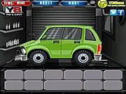 A screenshot from the Fix My Mini Car game showing a disassembled mini-car puzzle in the first stage, and a vibrant, customized car in the second design stage.