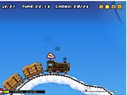 Transport Vehicle Adventure free online game screenshot; vehicle balancing on a difficult hill; physics-based driving game on PlayArcadeHub