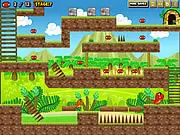 Play Dino Meat Hunt free online, a 2-player cooperative puzzle game where two dinosaurs work together to collect meat in the jungle