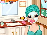 Playing Christmas Party Prep Makeover online, free dress-up and facial beauty game for the holiday party