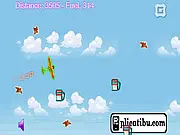 Click To Fly online game free high-score challenge flying plane avoiding birds and refueling