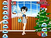 Play Christmas Event Dress Up game free online, choose holiday fashion for a party