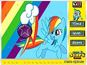 Free online game Rainbow Dash Hidden Stars, My Little Pony puzzle game on PlayArcadeHub