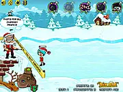 Xmasocalypse online game screenshot, defending Christmas presents from enemies, festive action defense game