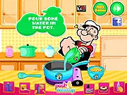Popeye's Spinach Tortellini cooking game free online recipe steps