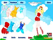 Play Cloud Princess Dress Up free online fantasy game, styling a princess with a flowing ethereal gown and a magical cloud background