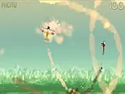 Six O'Clock High free online balloon pop puzzle game screenshot showing colorful floating balloons