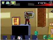 Play Fire Hero 2 free online action game, fireman saving people trapped in a burning building, rescue game