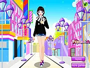 Popular Scarf Styles online dress-up game featuring a model wearing a fashionable knotted scarf.