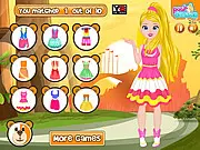 Blondie Lockes Ever After High Dress Up Game final outfit screenshot with her signature blonde curls and blue outfit.