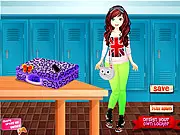 Screenshot of the Lunchbox Design and Dressup game showing Lilly, Ella, Sarah, and Gabby with their custom-decorated back to school lunchboxes.