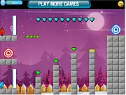 Screenshot of Fire and Ice Baby Venture puzzle game, showing a red fire character and a blue ice character standing near icicles and a fiery trap.