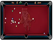 Billiards Straight Pool free online game - Aiming the cue ball to pocket balls in an 8-point billiards match.