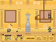 Age of Wonder online game screenshot, Eratosthenes lobbing scrolls, physics puzzle game, free online Egypt