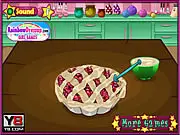 Fun Cooking Cherry Pie free online game, play free cooking simulation, learn to bake a cherry pie, fruity dessert game