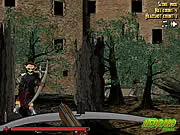 Orc Hunter free online crossbow game, fighting army of Orcs, intense survival action game on PlayArcadeHub