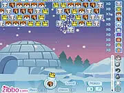 Ice Blocks game screenshot showing a blaster firing a projectile at a group of stacked, colorful ice cubes.