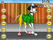 Screenshot from the free online game Pongo Dress Up, showing the Dalmatian Pongo ready to be styled with various collars, hats, and bowties.