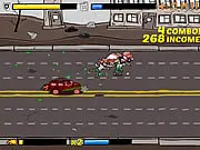 Awesome Zombie Exterminators free online car driving and shooting game with upgrades on PlayArcadeHub