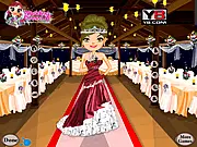 Wedding Night Party Dress Up free online game screenshot showing a bride being styled with a glamorous outfit and accessories