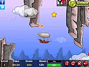 Free online game thumbnail for Floating City Boat Trip, showing a small boat navigating between floating islands and a castle.