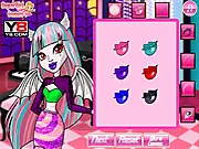 Rochelle Goyle Makeover free online game, Monster High ghoul spa facial makeup dress up and wings