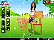Waiting For My Friends Dress Up free online girl game fashion style park outfits PlayArcadeHub