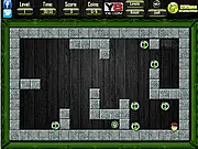 Screenshot of Ben 10 Power Hunt game showing Ben Tennyson running in a level to collect Omnitrix symbols with a timer counting down, play free online