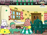 Max and Ruby Hidden Objects game scene with several cleverly concealed apples for the player to find.