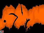 A dark, stylized crow character flying past deadly spikes in the challenging Crow in Hell Affliction platformer game