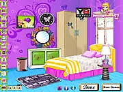 Butterfly Bedroom Decoration game screenshot - free online interior design and decor game on PlayArcadeHub
