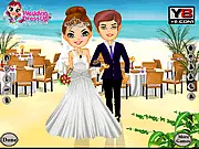 Private Wedding Dress Up free online fashion game showing a beautiful bride in an elegant gown and veil.