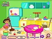 Play Dora Room Clean free online game. Help Dora clean up the messy kitchen and decorate it for a party.