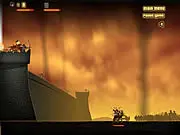 Siege Of Troy 2 free online game screenshot - archer on a castle wall shooting arrows at an invading army